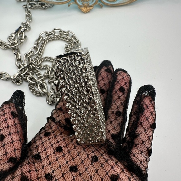Anthropologie Mini Double Silver Chain Charm Belt/Bag main image 4